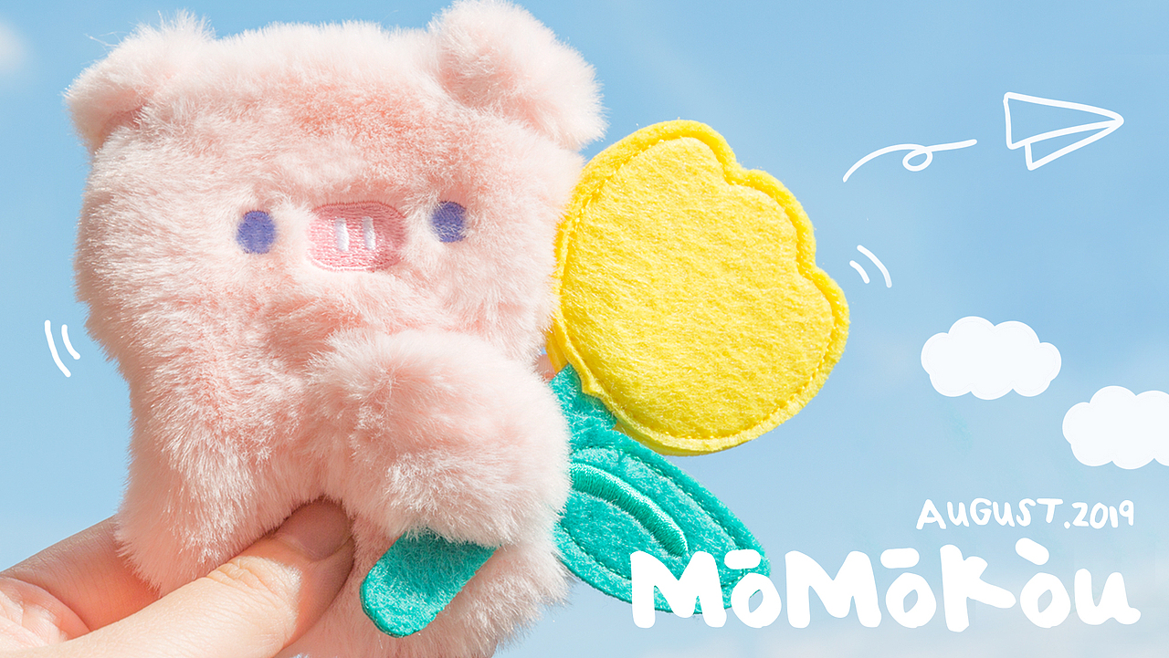 毛绒公仔摸摸扣