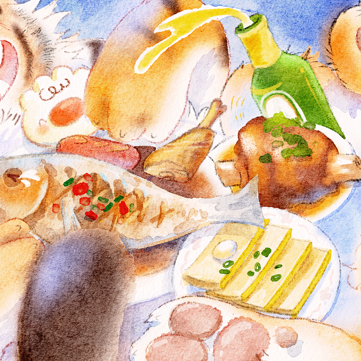 吃好饭发大财 虎年大吉（图ZMjg2NzM2NjEy） - 艺术插画 - 站酷设计师李四饺SIJIAO原创素材 - 站酷ZCOOL