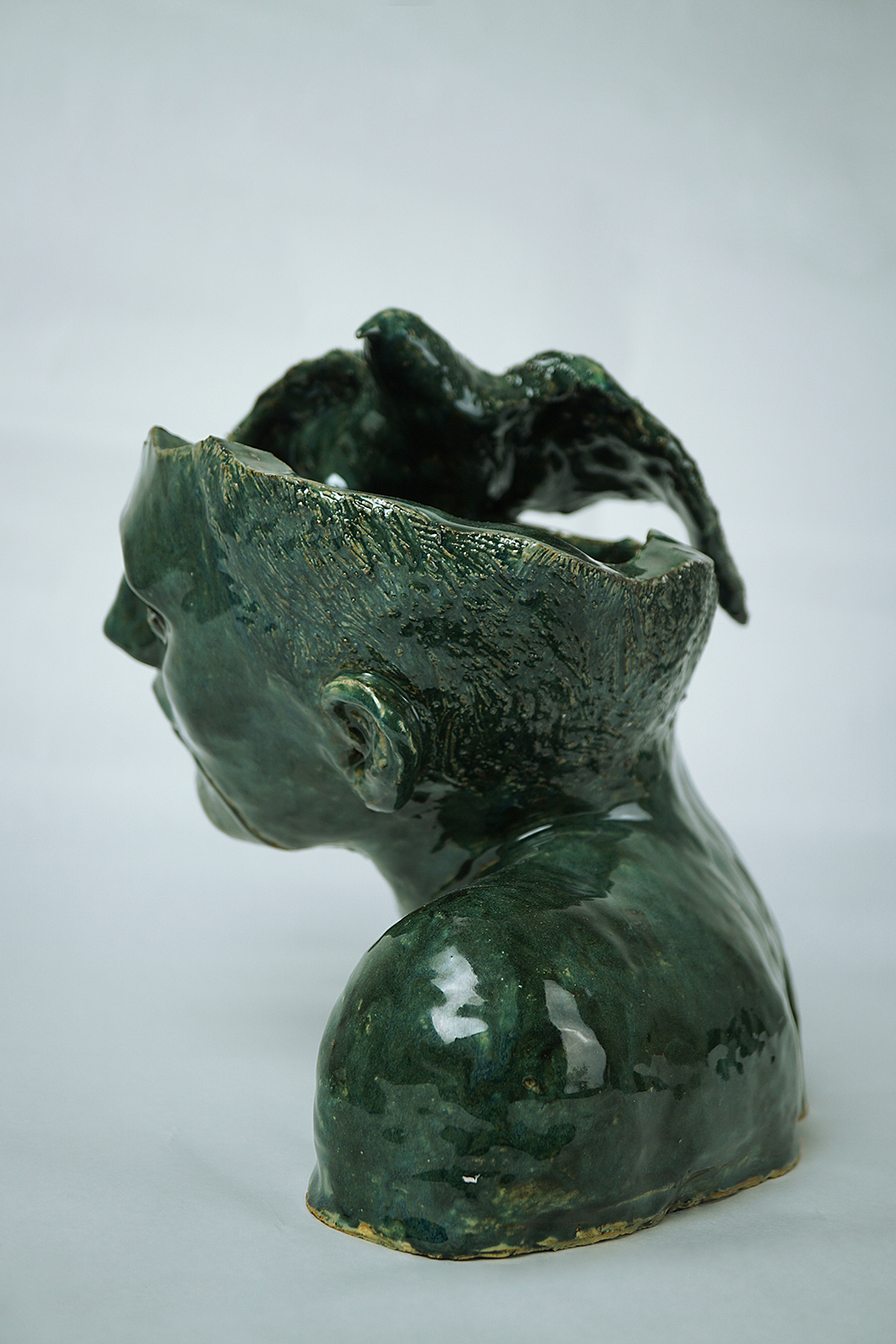 最近刚完成的陶艺雕塑作品。