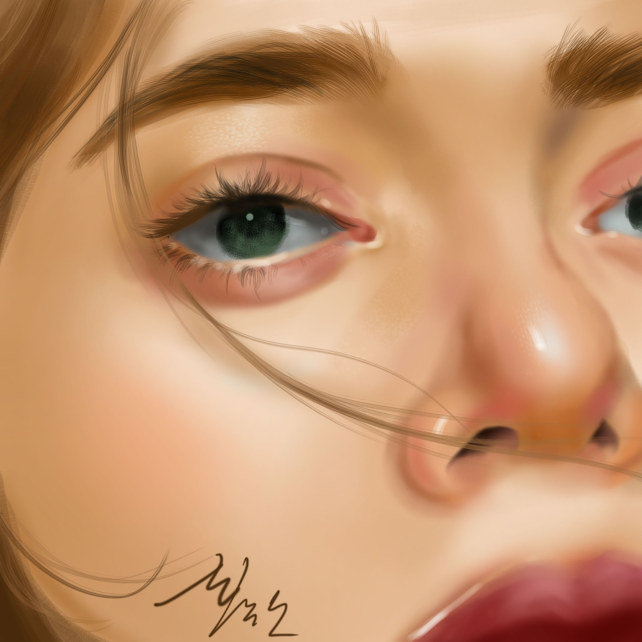 厚涂五官练习|插画|创作习作|越越er - 原创作品 - 站酷 (zcool)