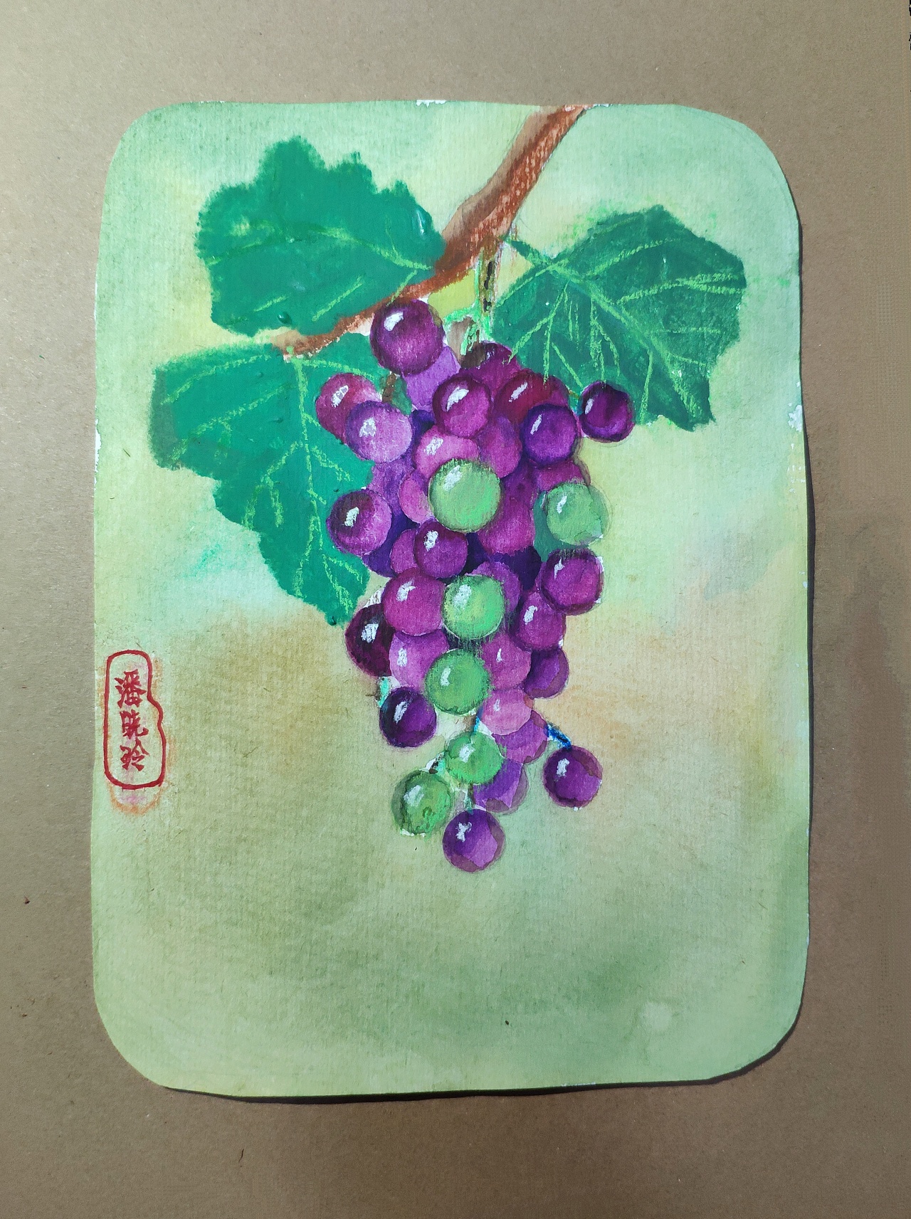 1回来,新的了重彩油画棒,自己感觉水彩画也进步了 推荐