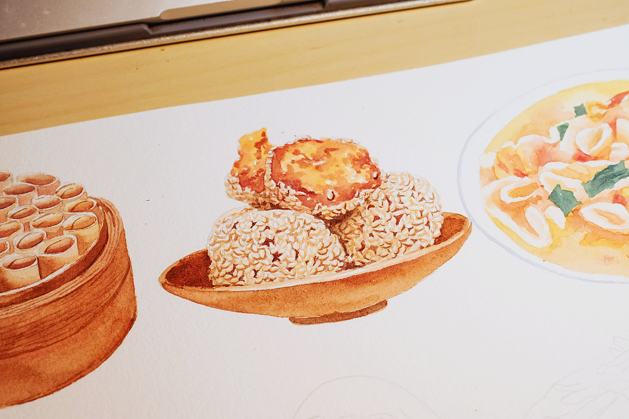 山西美食-水彩插画（图ZMjM0MTQ0MDQw） - 艺术插画 - 站酷设计师lanskiplanet原创素材 - 站酷ZCOOL