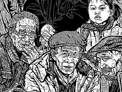 数字版画作品《社戏之前》