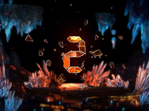 虚拟AR火山水晶倒计时