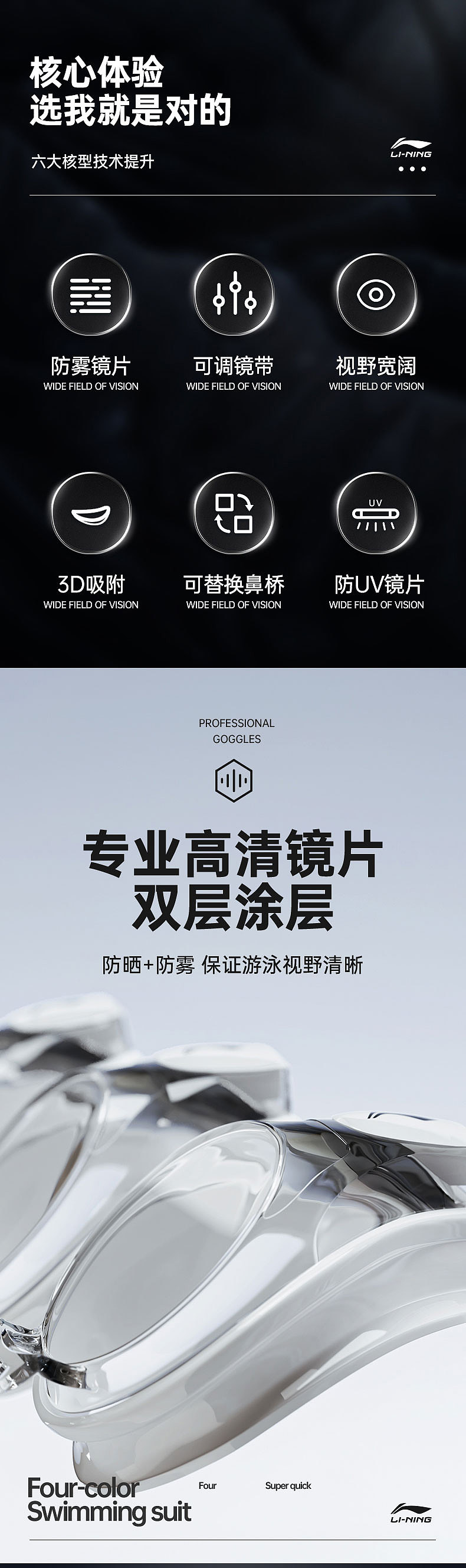 李寧游泳鏡的詳情頁面設(shè)計(jì)（圖ZMjYwNzA0Mjg0） - 電商 - 站酷設(shè)計(jì)師晨霖杰原創(chuàng)素材 - 站酷ZCOOL