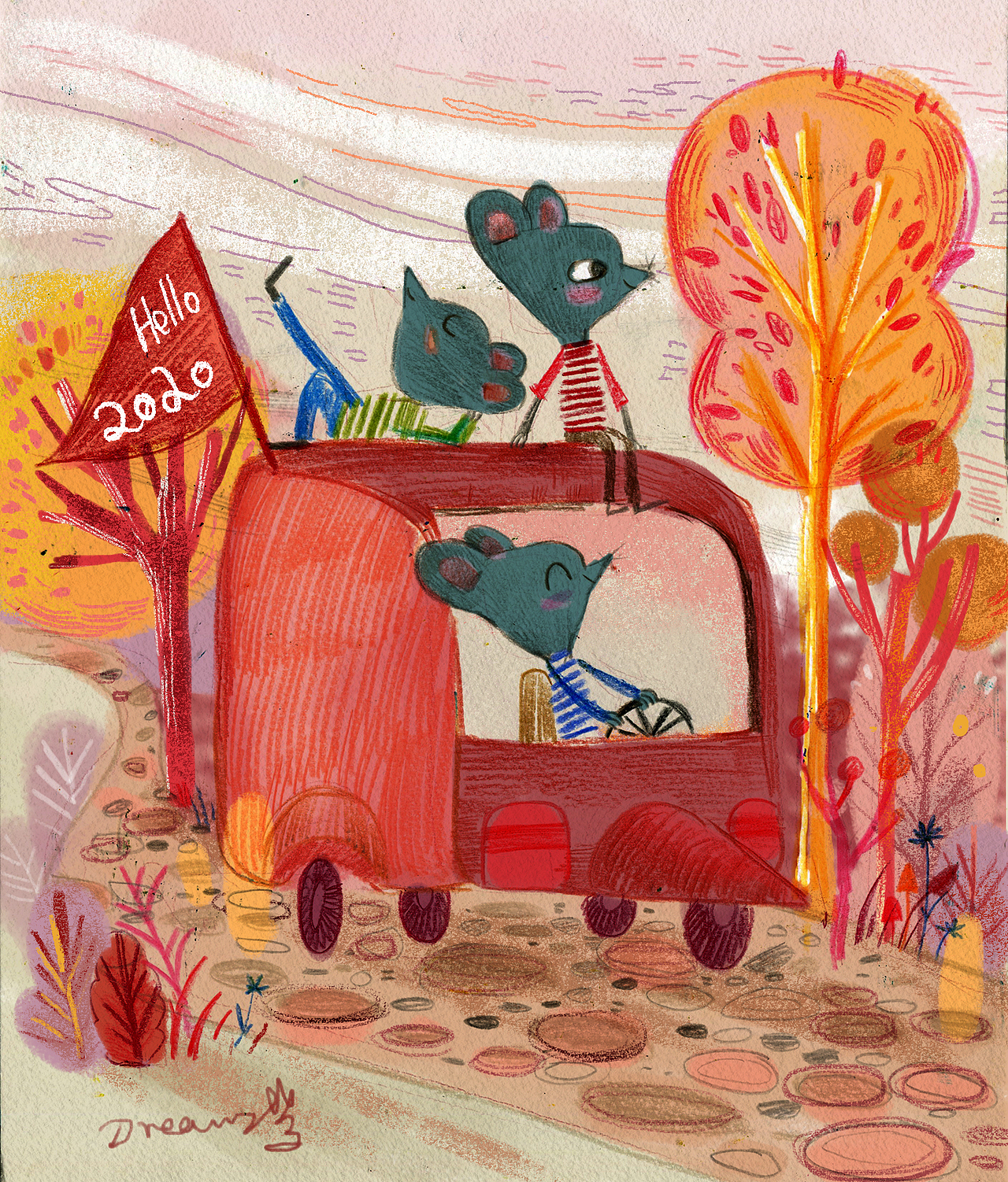 彩色铅笔系列儿童插画