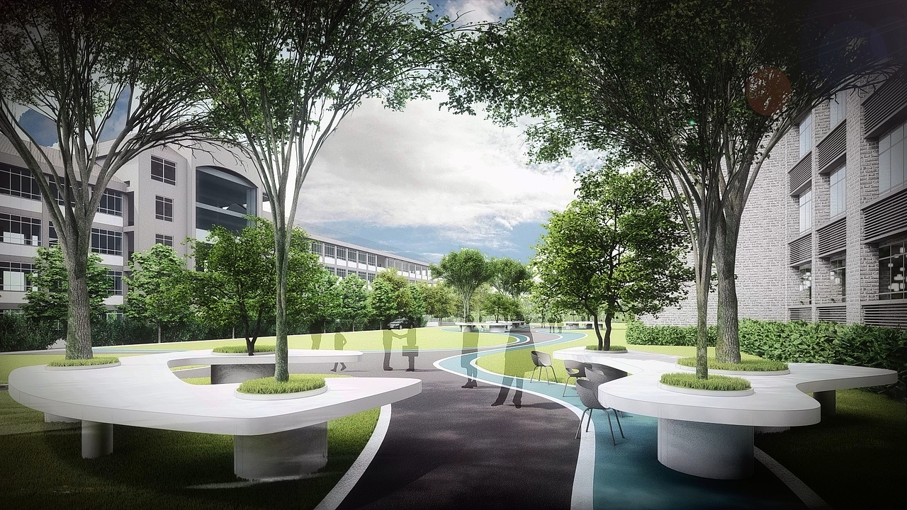 中学 学校 校园景观 Lumion 表现（图ZMTYyOTYzMzky） - 景观设计 - 站酷设计师梁西凹原创素材 - 站酷ZCOOL