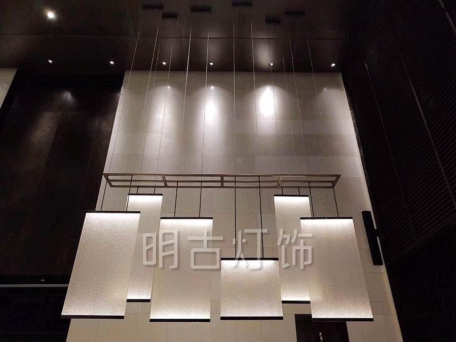 富有人文气息新中式售楼部工程灯安装现场（图ZMTU2MzUyOTE2） - 电子产品 - 站酷设计师明古灯饰定制图库原创素材 - 站酷ZCOOL