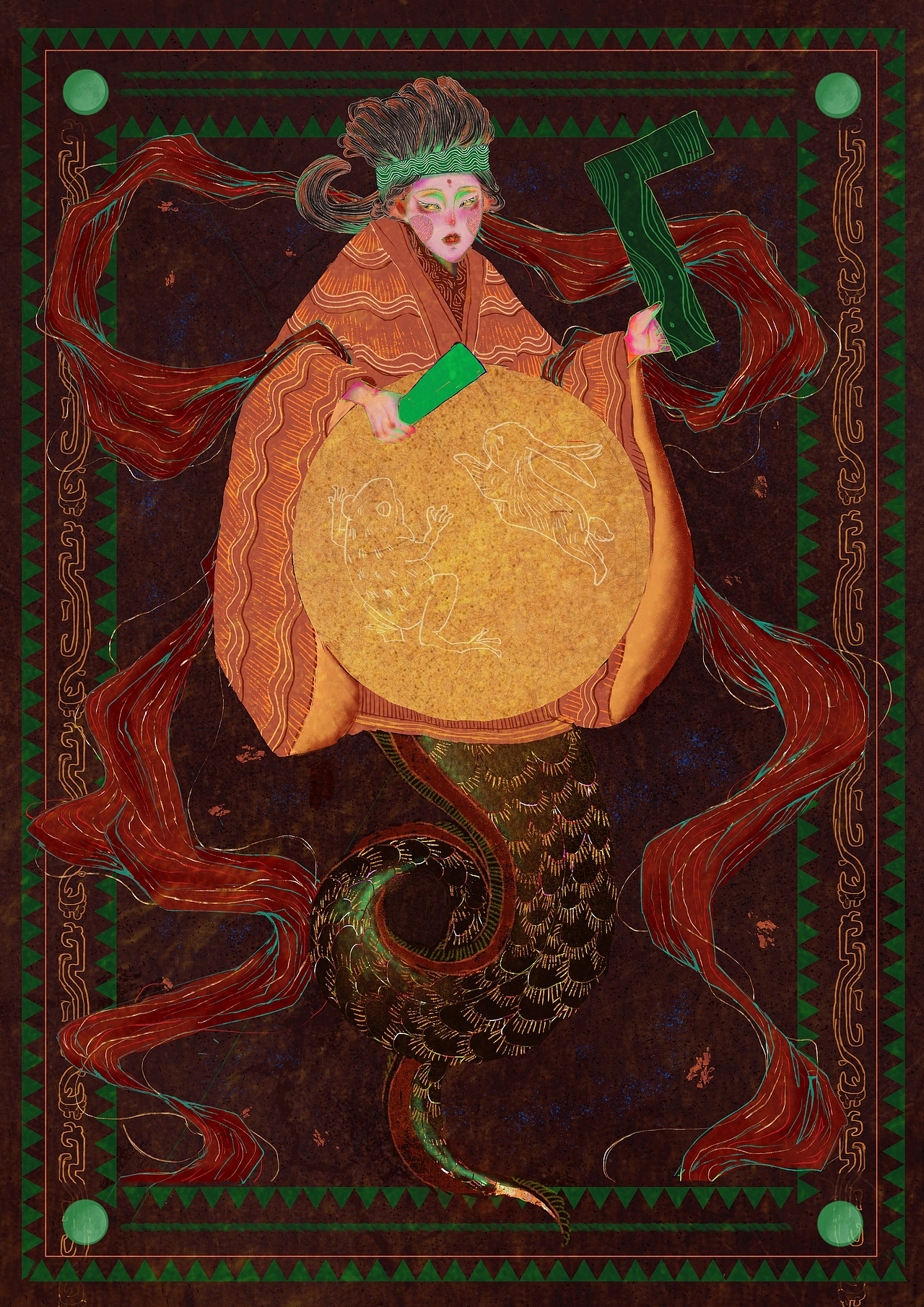 灵感来源于汉墓画像石的女娲像杭州/插画师/3年前/36浏览楚鼠chushu