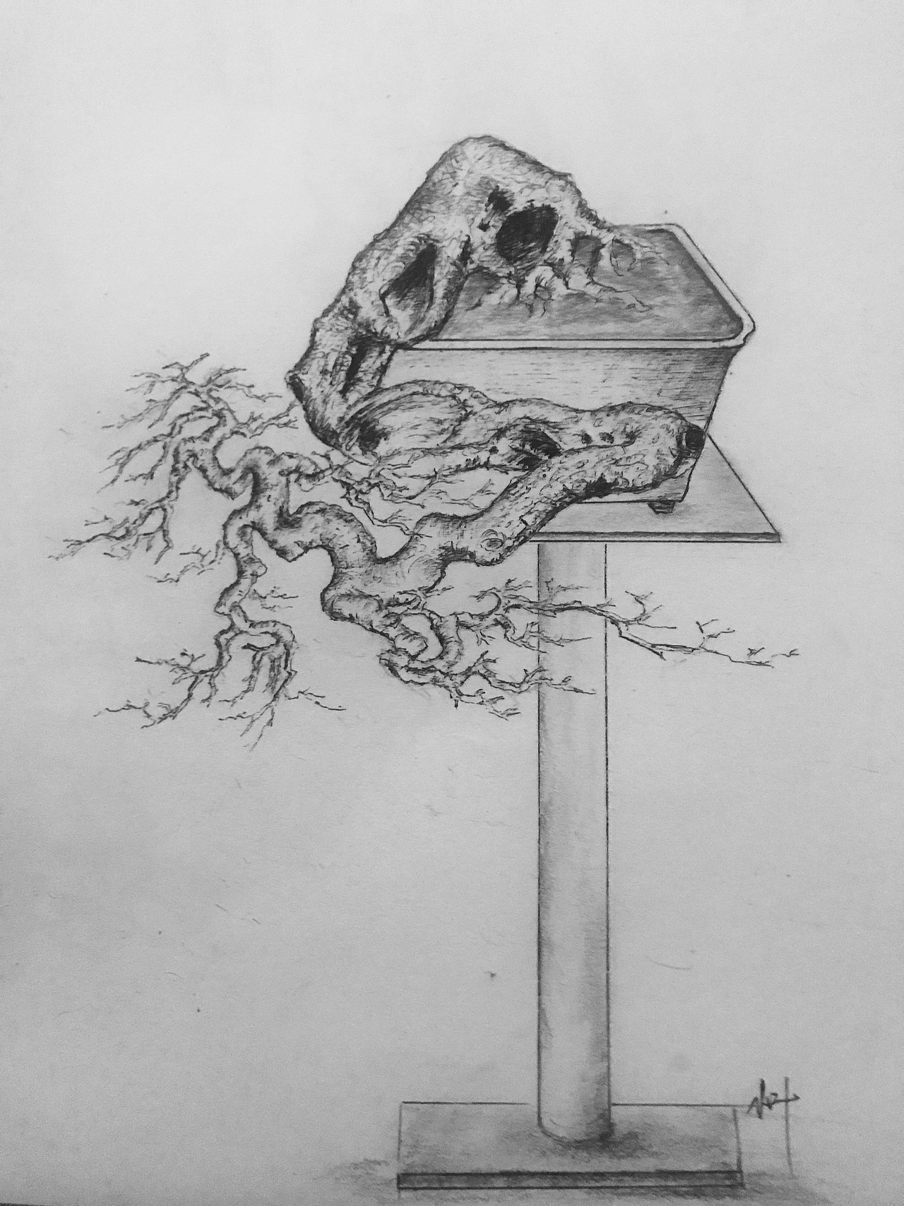 手绘盆景（图ZMjUzMzMxOTQ0） - 绘画 - 站酷设计师Z75835907原创素材 - 站酷ZCOOL