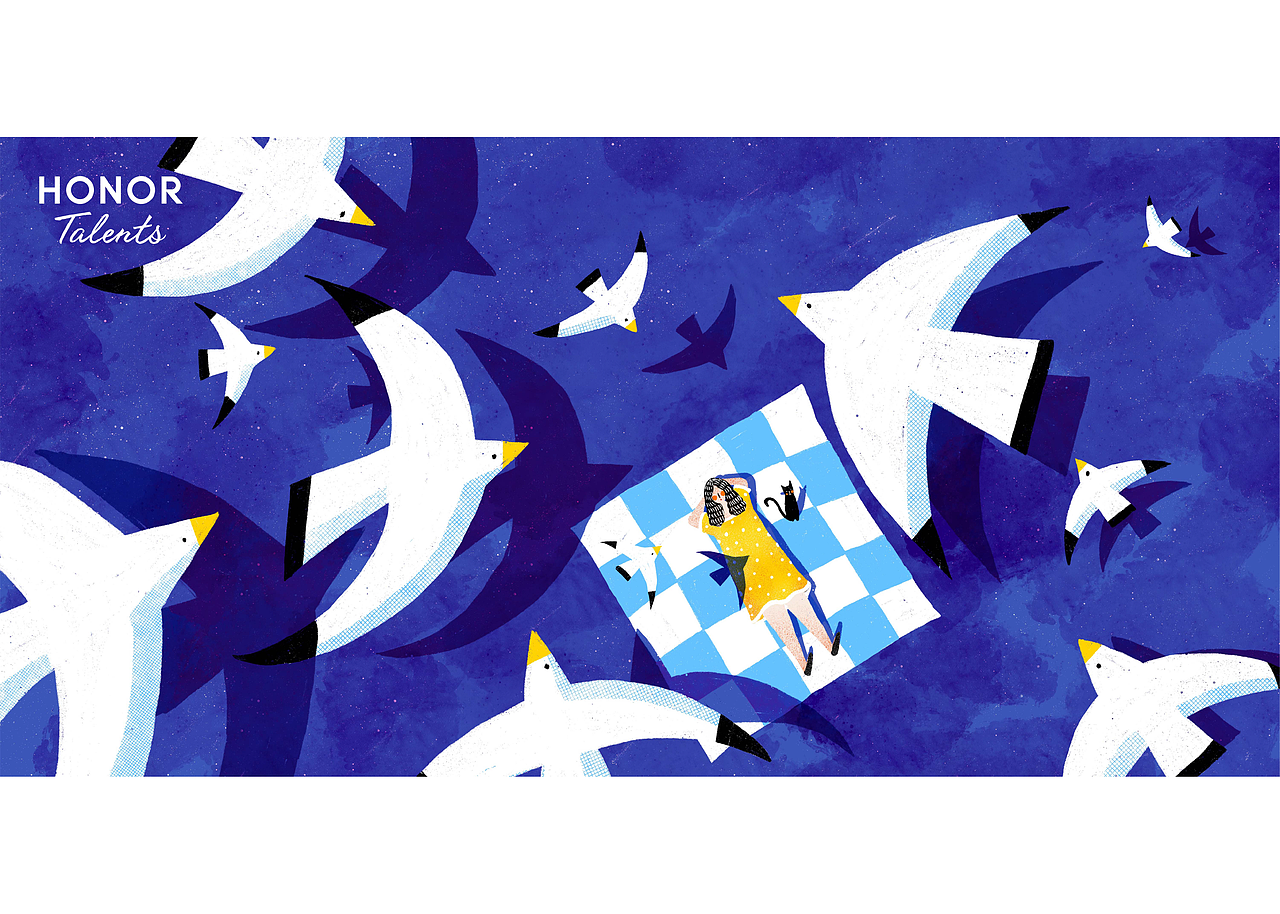 飛鳥(niǎo) - HONOR Talents榮耀全球設(shè)計(jì)大賽2021（圖ZMjg2MDg1MTI4） - 商業(yè)插畫(huà) - 站酷設(shè)計(jì)師xinpingli原創(chuàng)素材 - 站酷ZCOOL