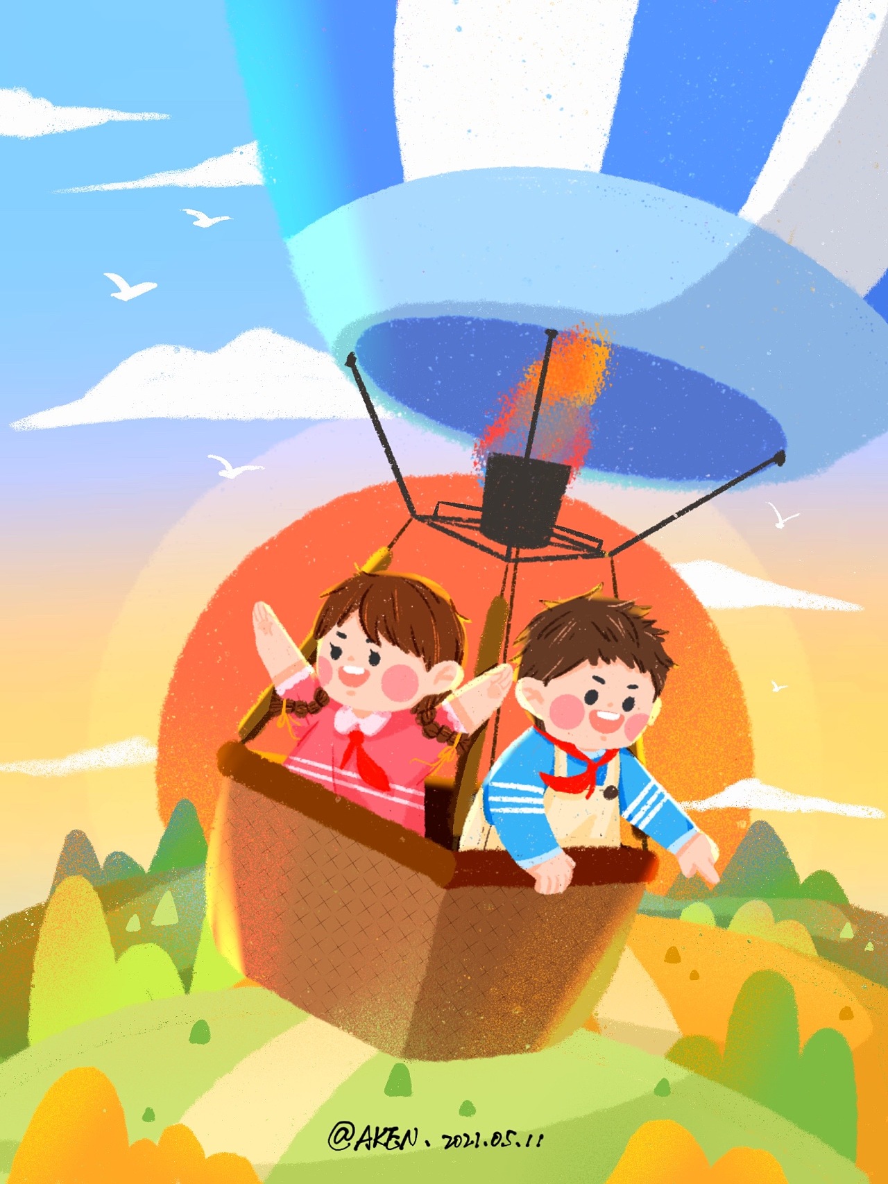 1-成长快乐》|插画|创作习作|akenll - 原创作品 - 站酷 (zcool)