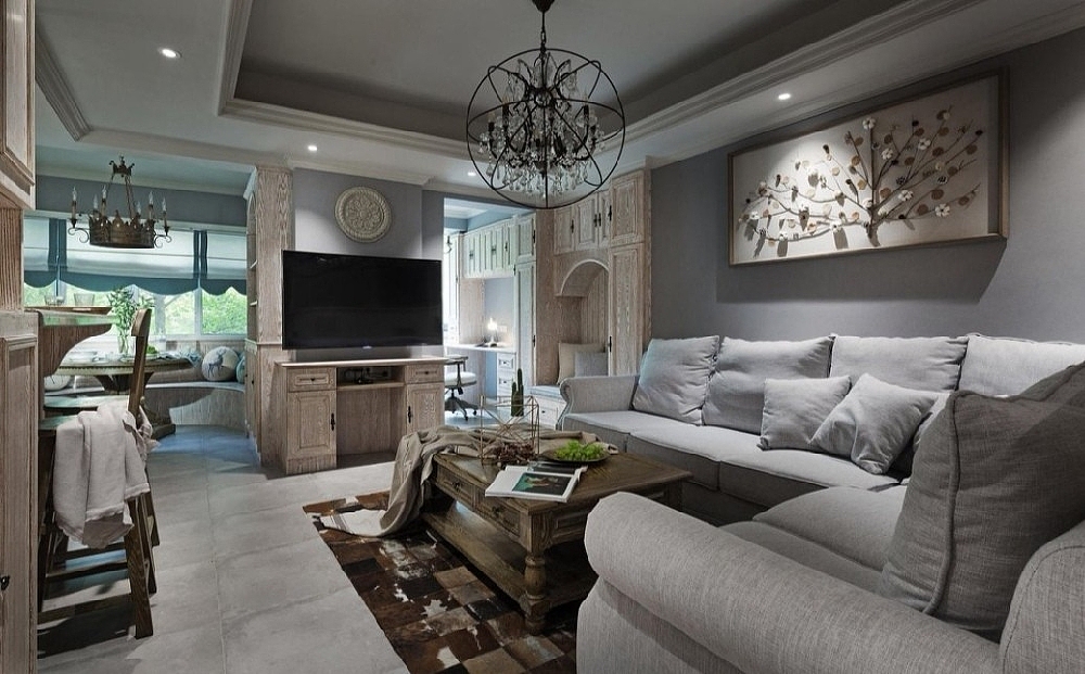 沈阳装修选林凤装饰—175㎡美式风格，时光里的香镜。