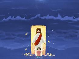 耶稣·插画|人生在世必遇患难，如同火星飞腾。