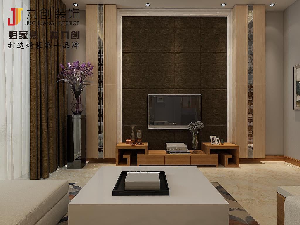 淄博正承名筑装修,淄博别墅装修,新中式风格装修设计效果图