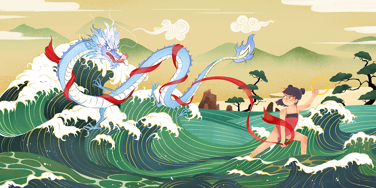哪吒闹海（图ZMjY5NjQyNzA0） - 绘本 - 站酷设计师JUN君W原创素材 - 站酷ZCOOL