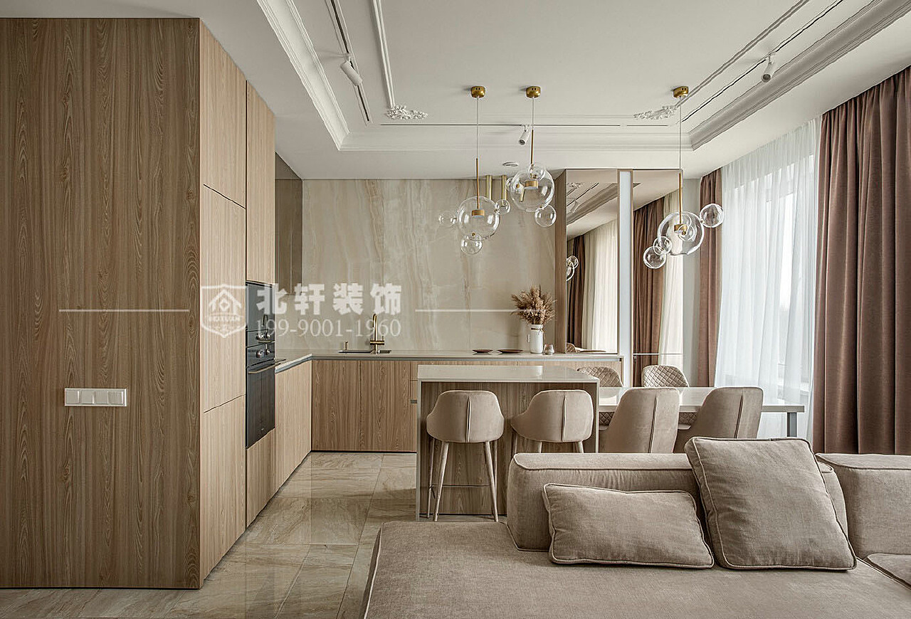 海景翠堤湾168平米现代风格三居室装修效果图-莫川装饰