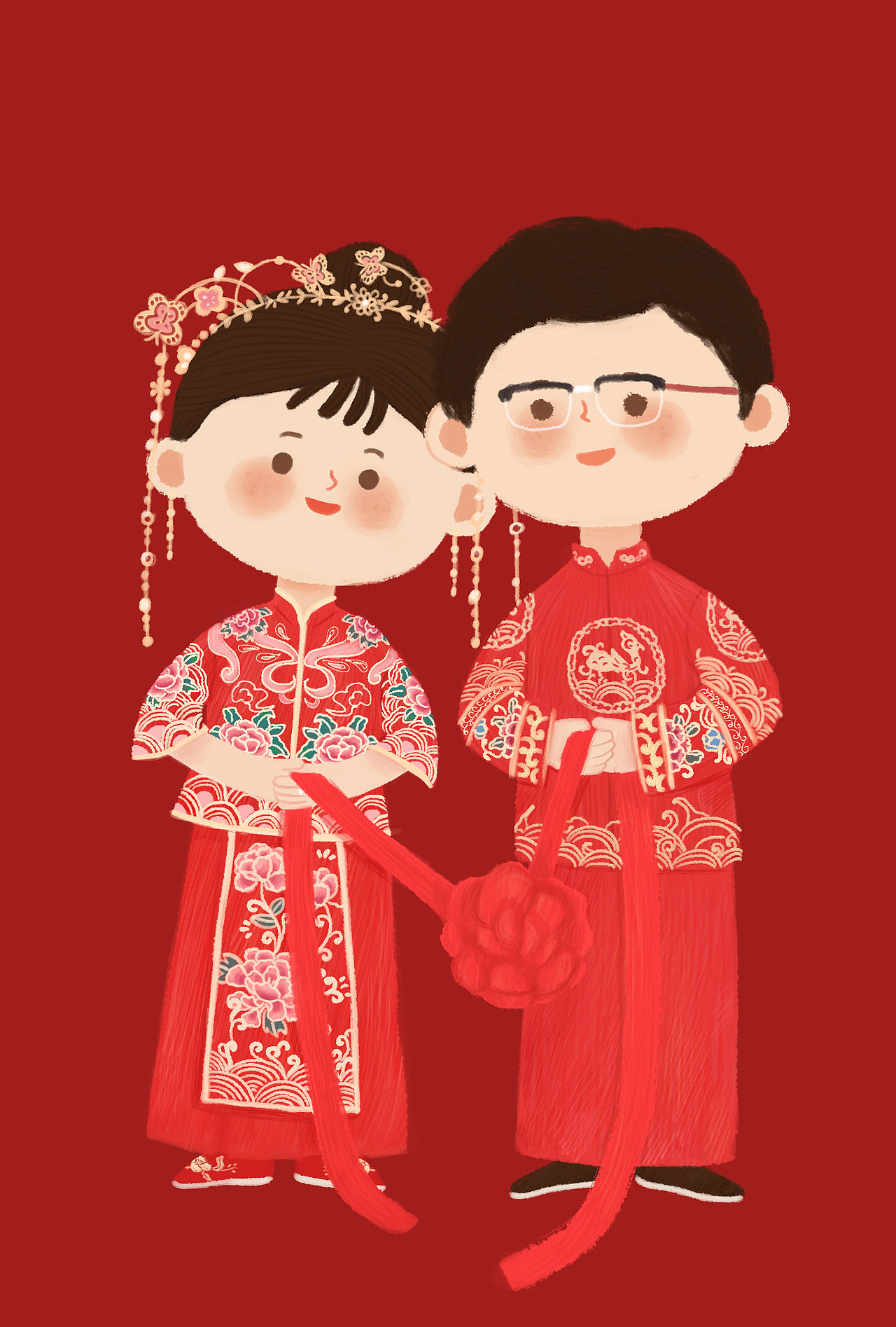 独一无二的结婚插画（图ZMTEzOTk4MDAw） - 商业插画 - 站酷设计师用户名Ying原创素材 - 站酷ZCOOL