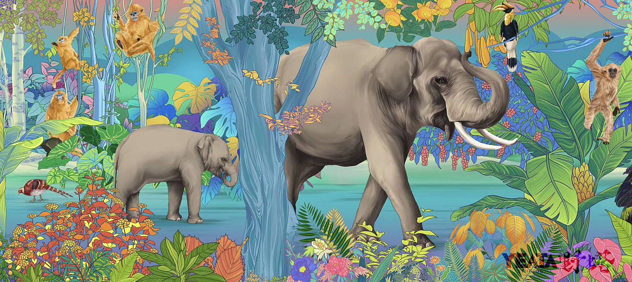 野生动物主题插画