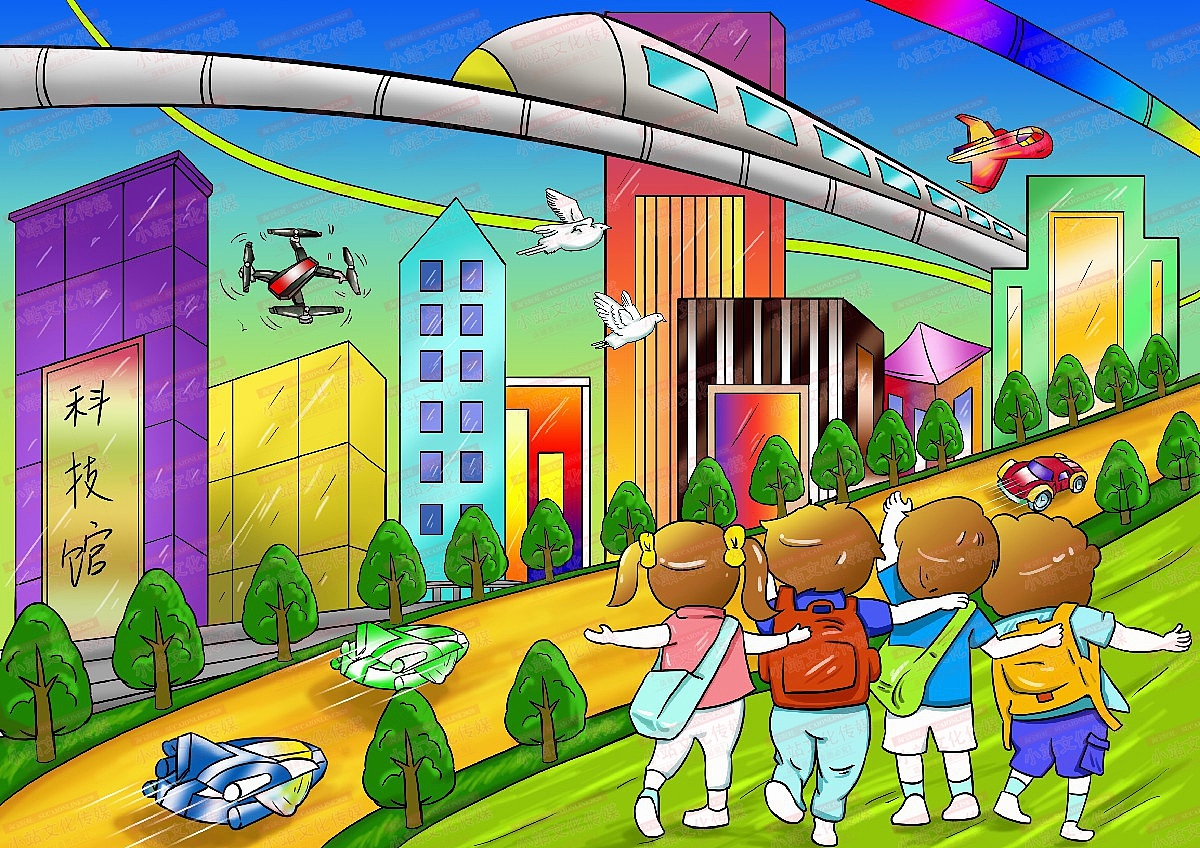 电脑绘画作品学生绘画中小学生电脑绘画绘图作品20