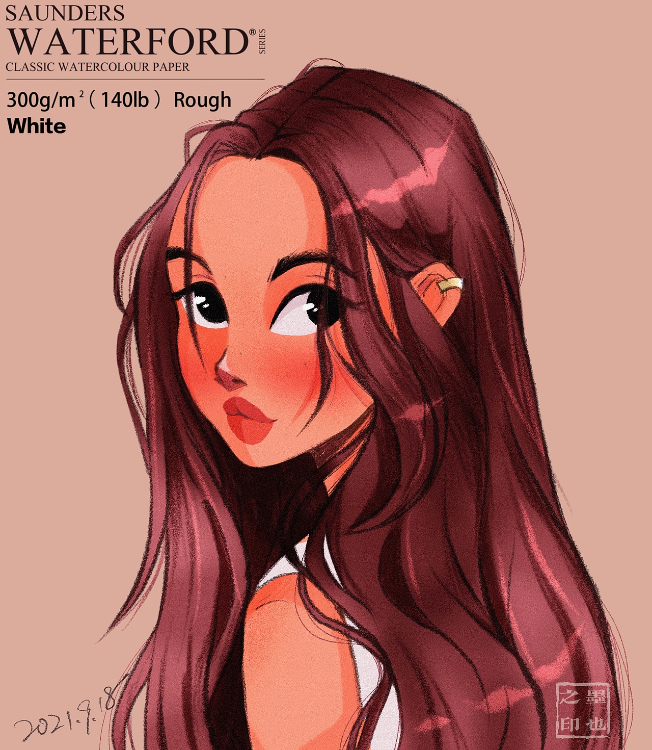 欧美风插画临摹