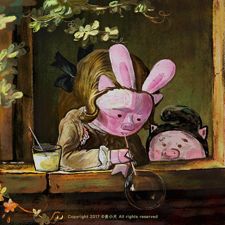 Maomao猪和经典名画们（图ZNzgyMDM4MDA=） - 创作习作 - 站酷设计师麦小片NN原创素材 - 站酷ZCOOL