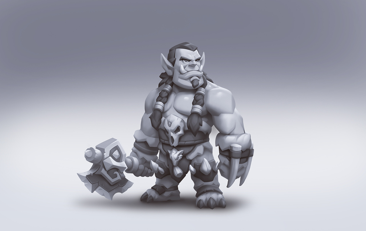 q版兽人小练习ao画法