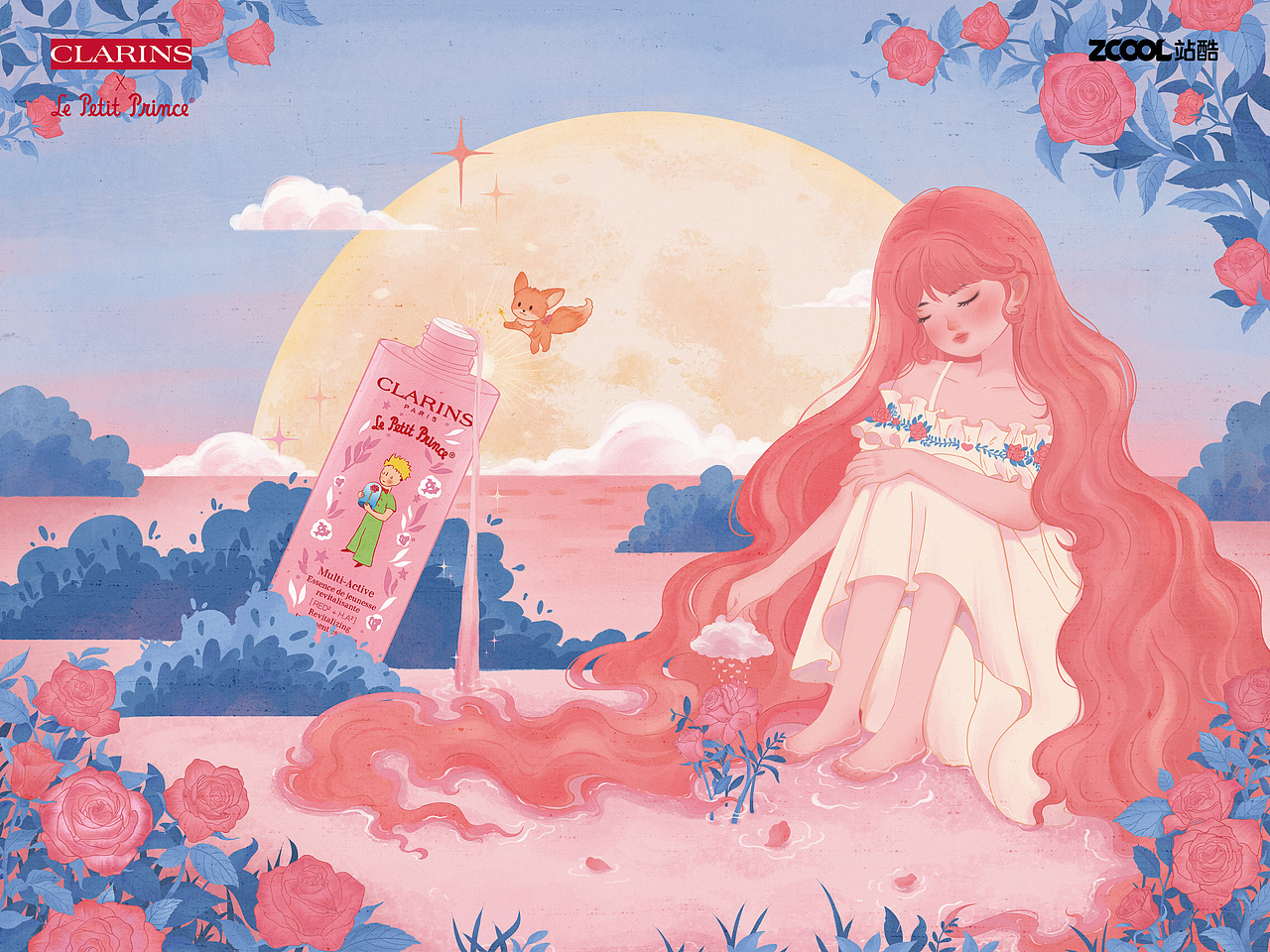 邂逅#粉嫩多巴胺少女#邂逅寧?kù)o的自己（圖ZMzQ0Mjc2ODY0） - 商業(yè)插畫(huà) - 站酷設(shè)計(jì)師好慌不慌原創(chuàng)素材 - 站酷ZCOOL