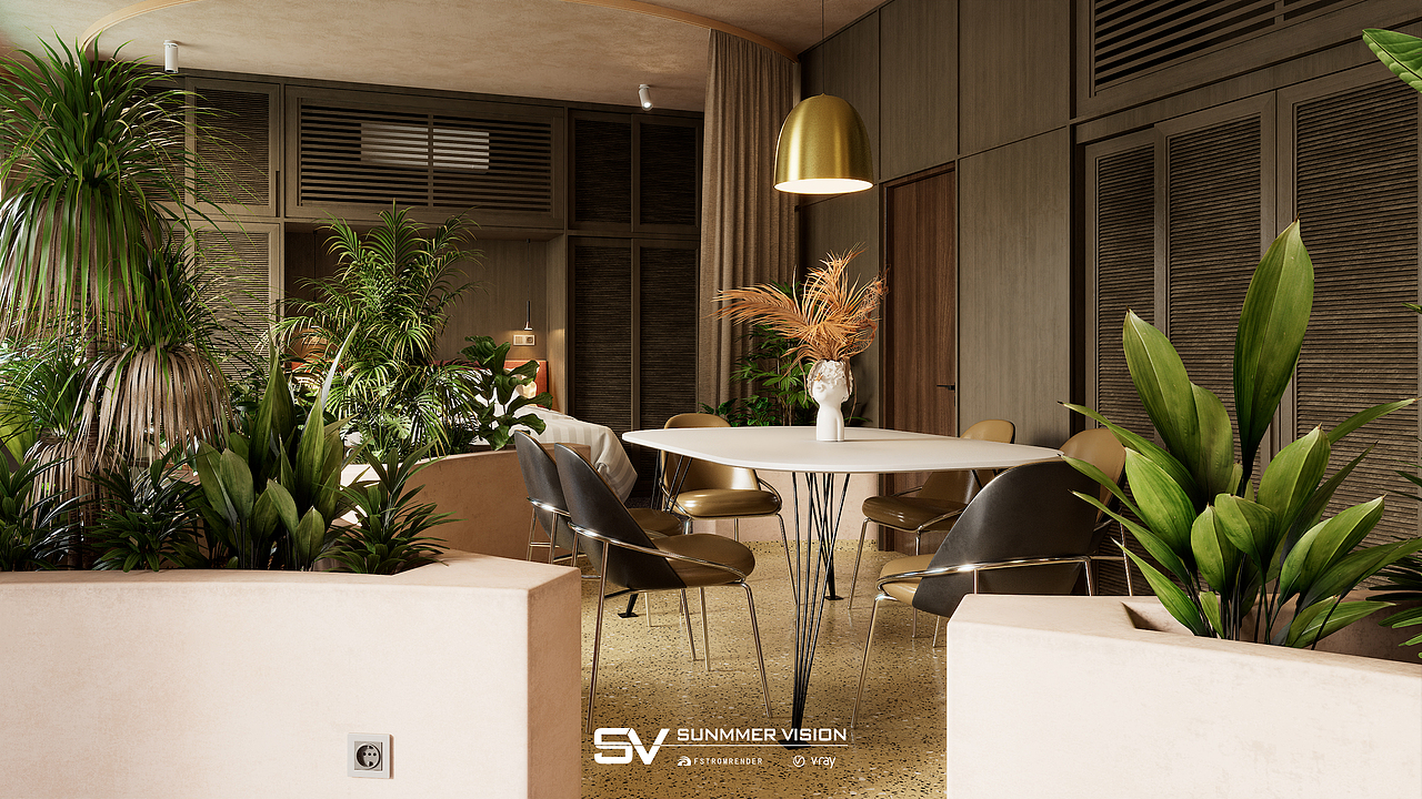 教学作品—绿意盎然的室内空间（图ZMjk1MTA3NTcy） - 其他空间 - 站酷设计师夏虫不可曰冰原创素材 - 站酷ZCOOL