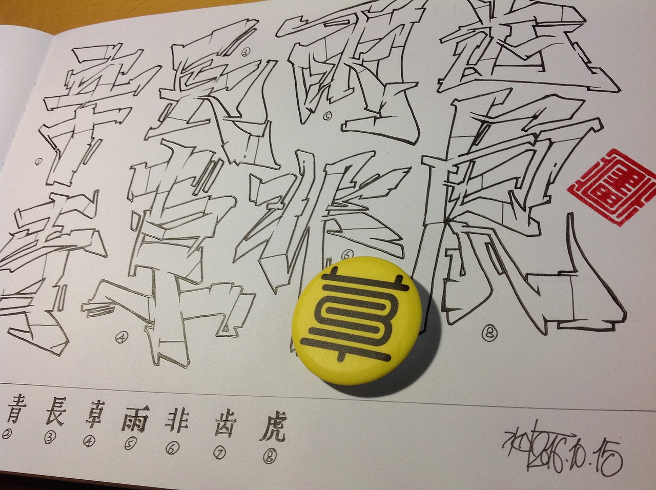 中国汉字部首表涂鸦