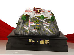 手工建模立体布达拉宫树脂模型大号问世