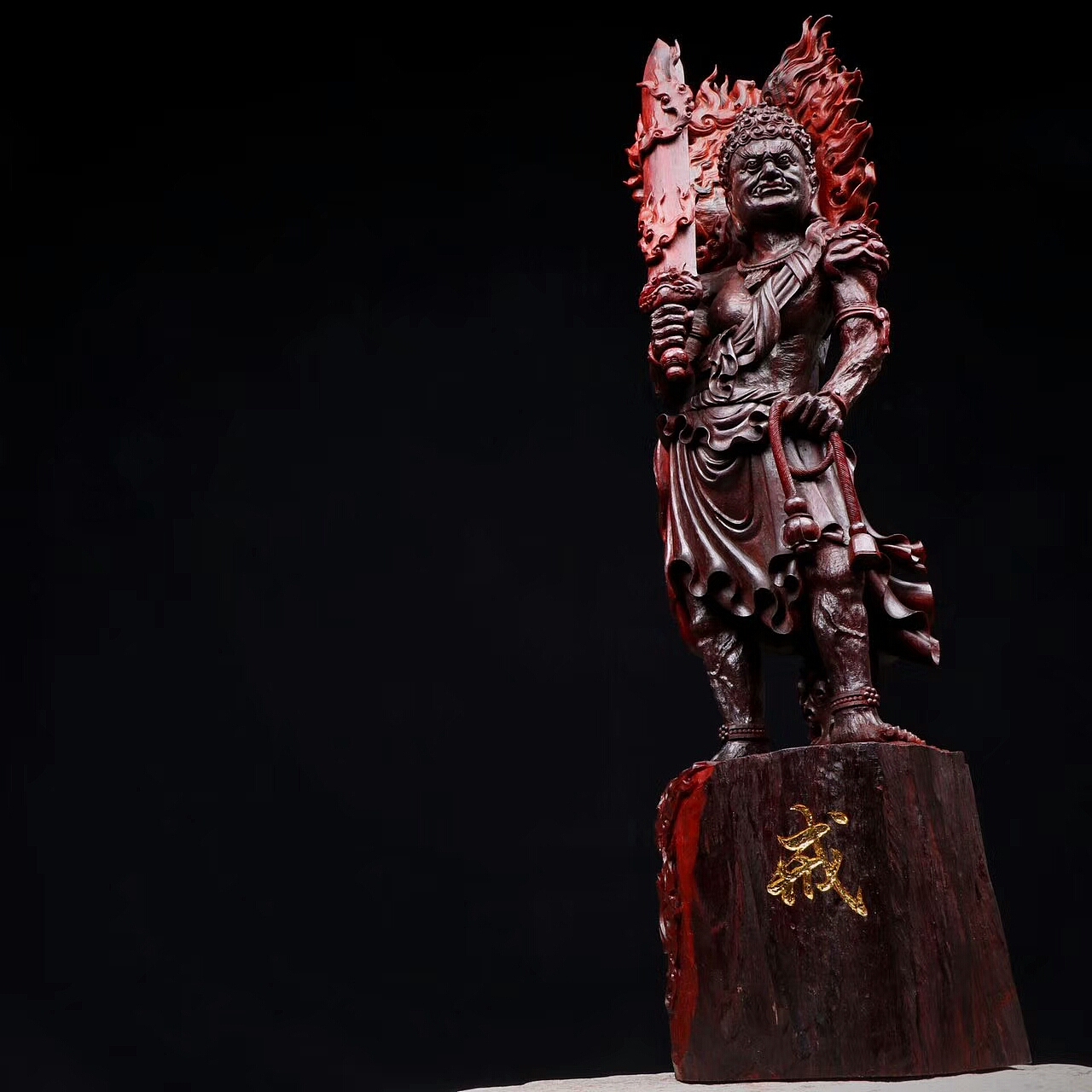 不动明王（图ZODk2MjcwNDA=） - 工艺品设计 - 站酷设计师汇众木艺原创素材 - 站酷ZCOOL
