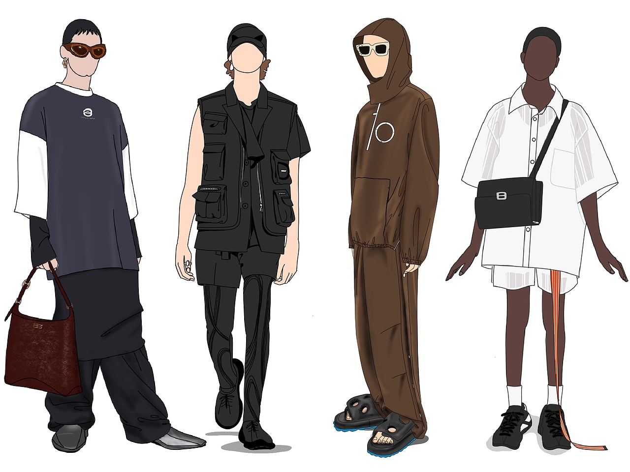 秀场男装服装设计插画临摹（图ZMjk1NzU4MzM2） - 休闲/流行服饰 - 站酷设计师火火设计工作室原创素材 - 站酷ZCOOL