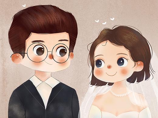 可愛婚紗照（個人主頁-ZNDg1MDQwMjg=） - 兒童插畫 - 站酷設計師初夏寒原創(chuàng)素材 - 站酷ZCOOL