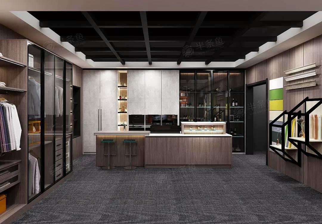 展厅DESIGN | 诺梵希全屋定制(图ZMTQ1NDA4MTIw) - 家装设计 - 站酷设计师半条鱼效果图设计原创素材 - 站酷ZCOOL