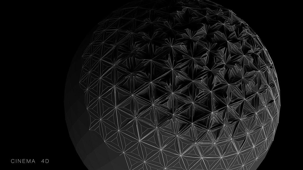 c4d倒角起伏球体