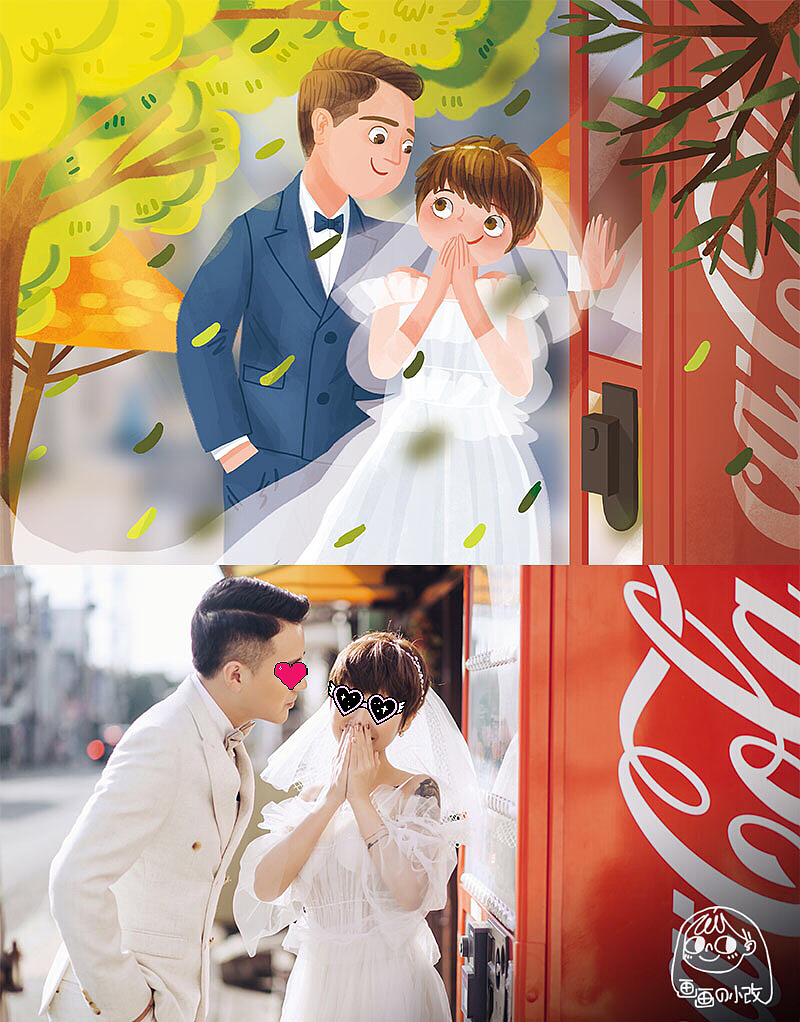 手绘婚礼（图ZMTY5NDU3MDE2） - 商业插画 - 站酷设计师小改原创素材 - 站酷ZCOOL