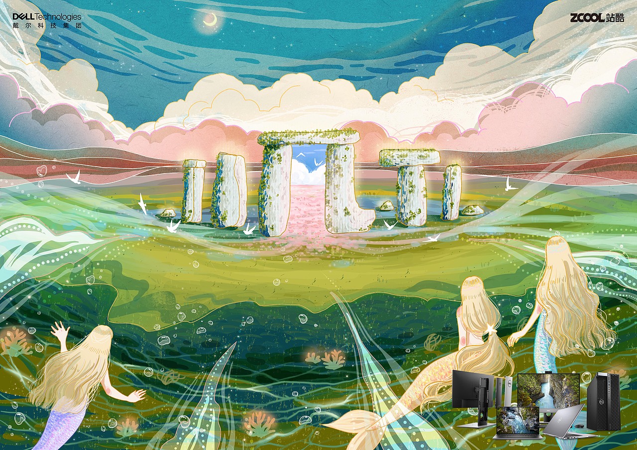 海的女儿（图ZMjMzODYyMDg0） - 海报 - 站酷设计师宵乐原创素材 - 站酷ZCOOL