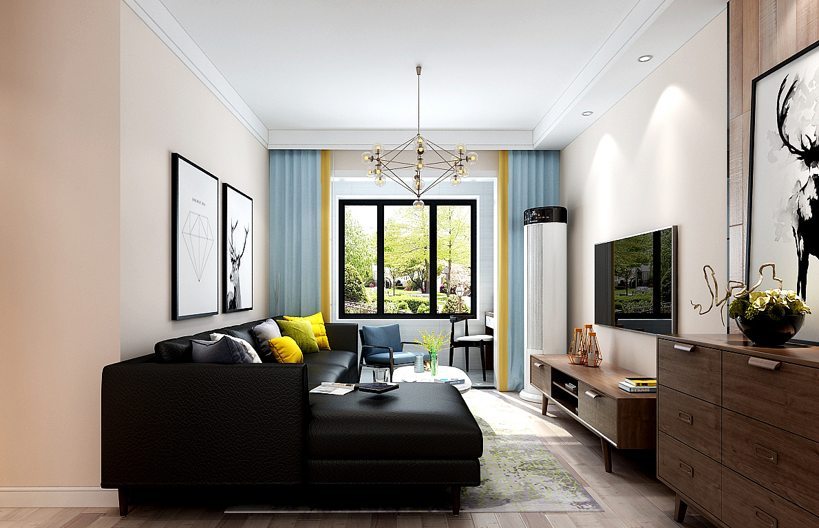 济南万泰装饰中铁逸都90平现代简约案例