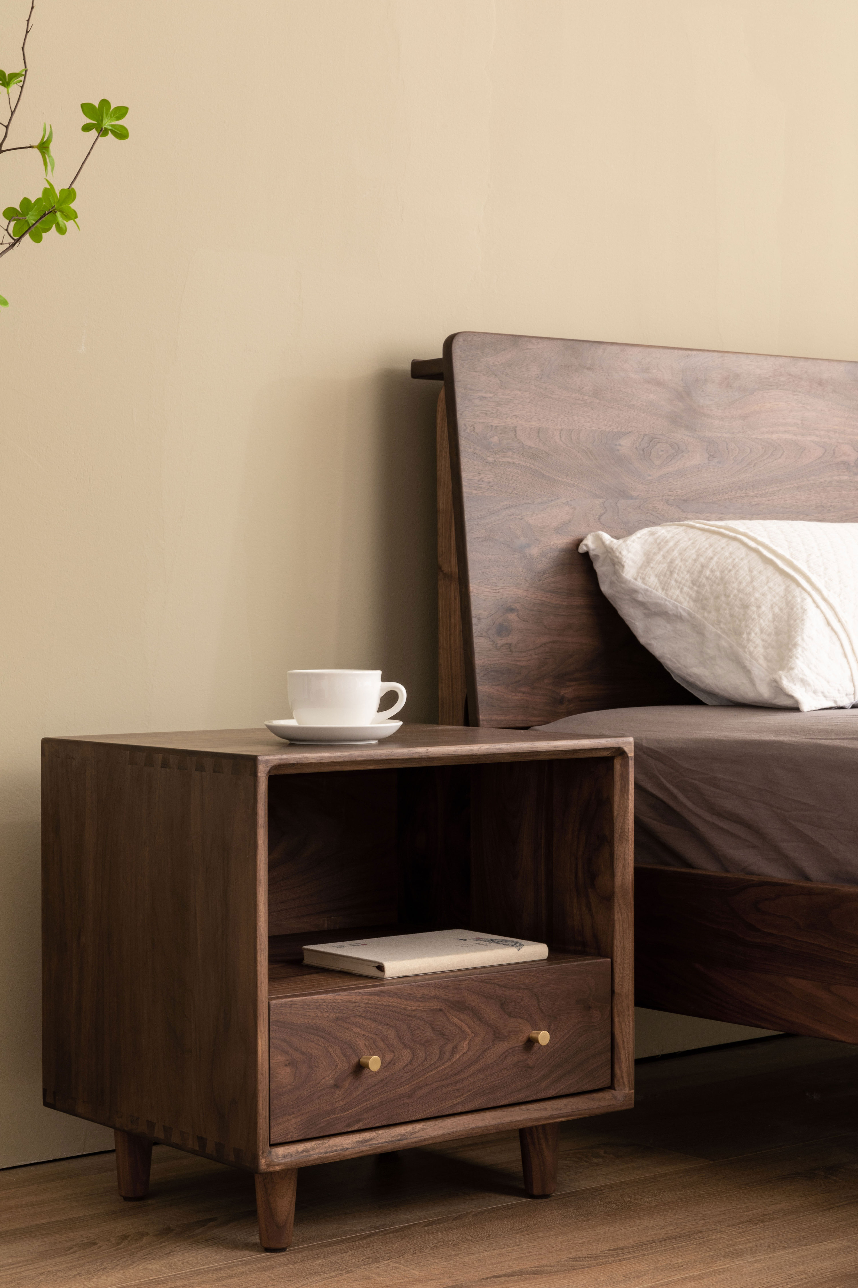 MUMO木墨 现代红橡木实木床头柜-床头柜-2021美间（软装设计采购助手）