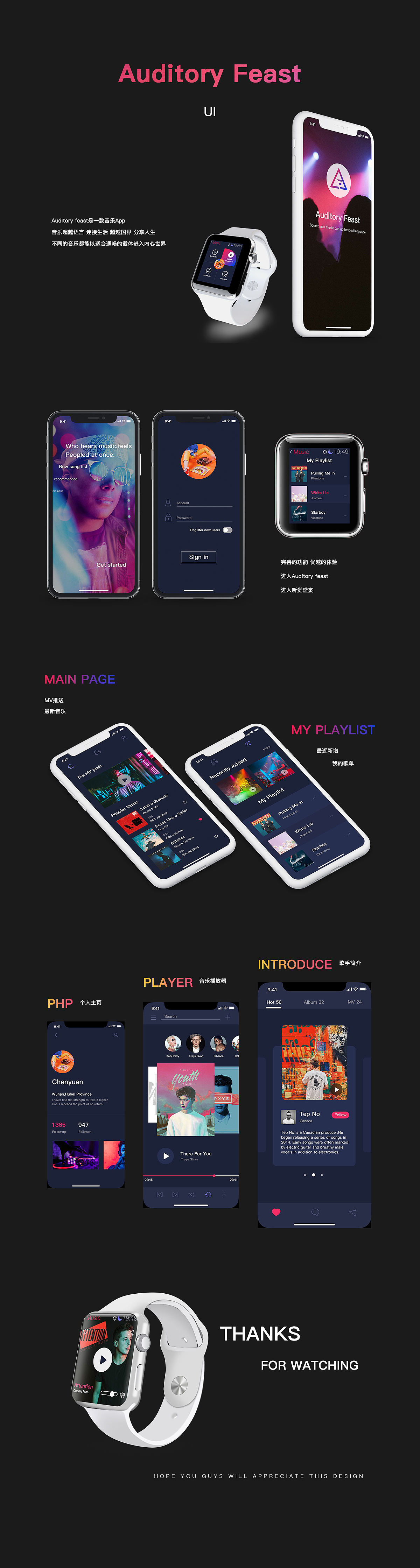 Auditory Feast（图ZMTA3MDAyMTI0） - APP界面 - 站酷设计师VieuxRond原创素材 - 站酷ZCOOL