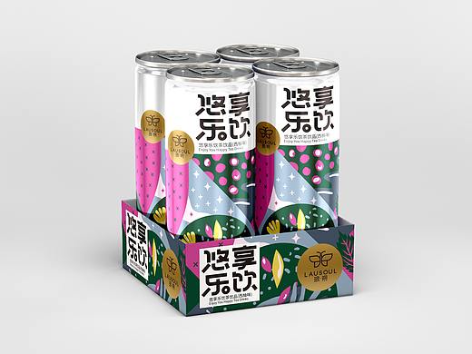 茶功能性饮料包装设计插画包装