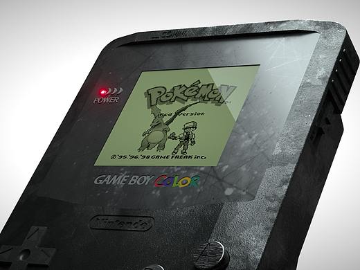 Gameboy 精灵宝可梦 游戏机CG渲染