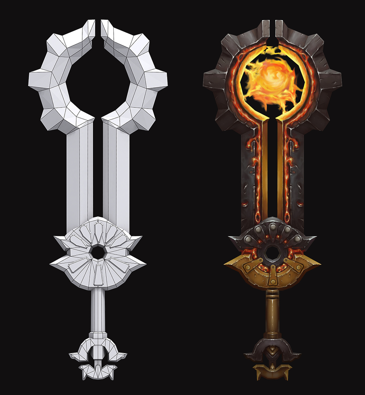 建模武器贴图绘画