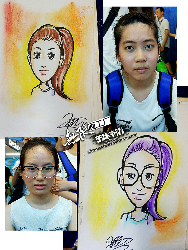 现场手绘漫画 肖像漫画速绘卡通表演开业庆典房地产暖场活动