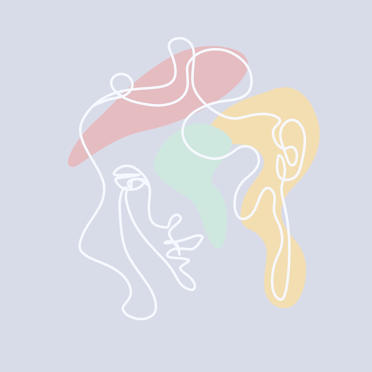 ins风格的北欧线条画