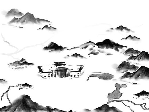 装饰画，现代山水风景