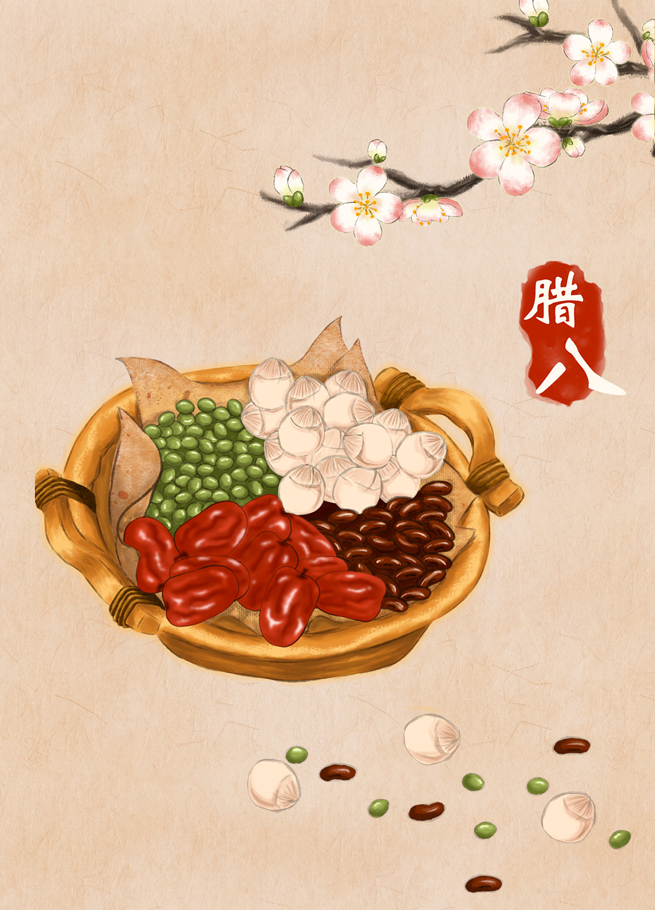 美味食品红豆腊八粥高清摄影大图-千库网