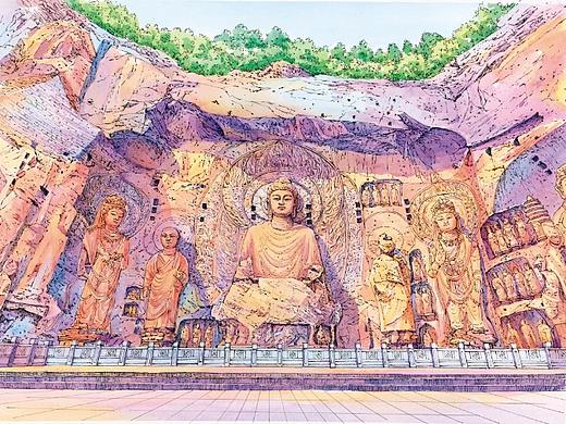 洛阳水彩//鹿瑶笔下的洛阳——洛阳无处不飞花