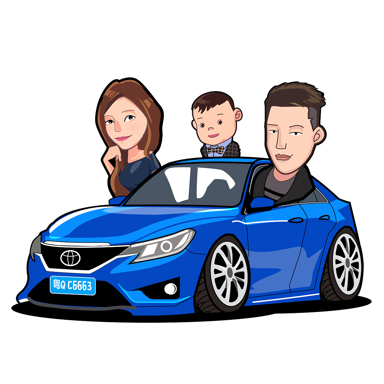 改装车插画汽车插画autoillustration